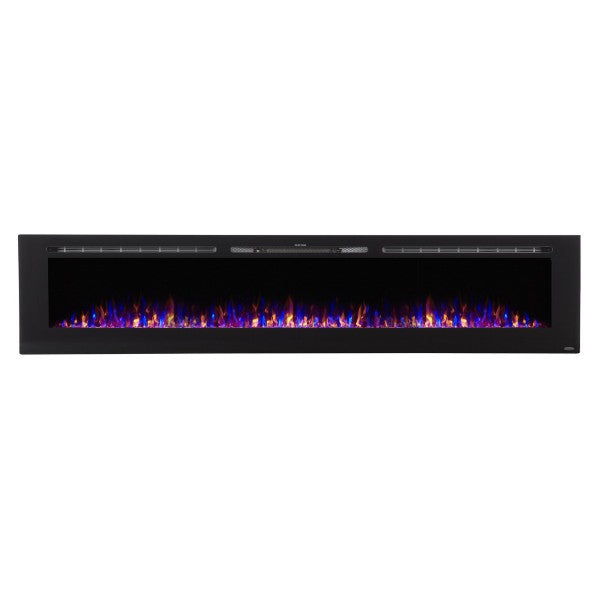 Touchstone Sideline 100 80032 100" Black Recessed Electric Fireplace-Modern Ethanol Fireplaces