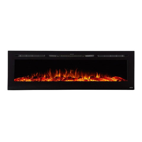 Image of Touchstone Sideline 80015 72" Black Recessed Electric Fireplace-Modern Ethanol Fireplaces