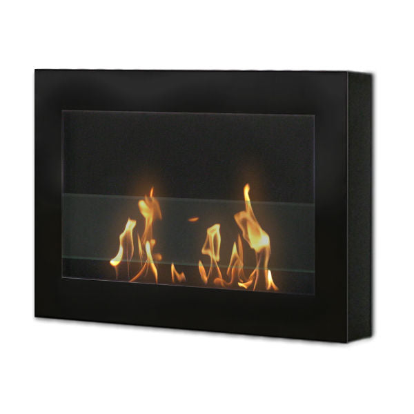 Anywhere Fireplace Soho 90200 27" Black Wall Mounted Ethanol Fireplace-Modern Ethanol Fireplaces
