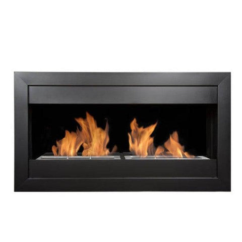 Image of Bio-Blaze Square Large II BB-SQL2B 43" Black Wall Mounted Ethanol Fireplace-Modern Ethanol Fireplaces