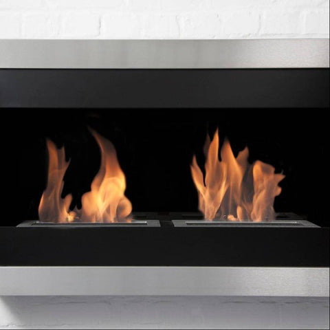Image of Bio-Blaze Square Small II Ventless Wall Fireplace (BB-SQS2)-Modern Ethanol Fireplaces