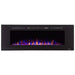 Touchstone Sideline 60" Black Recessed Electric Fireplace with Log Set-Modern Ethanol Fireplaces