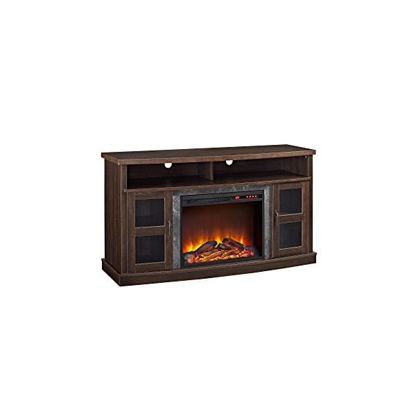 Ameriwood Home Electric Fireplaces Ameriwood Home Barrow Creek 60" Espresso Freestanding Electric Fireplace Console