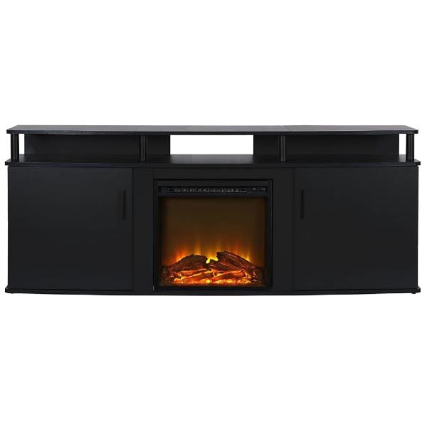 Ameriwood Home Electric Fireplaces Ameriwood Home Carson 70" Black Freestanding Electric Fireplace for TV Console