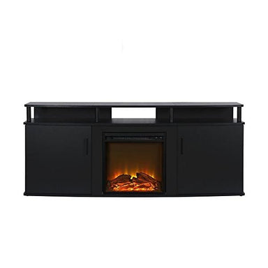 Ameriwood Home Electric Fireplaces Ameriwood Home Carson 70" Black Freestanding Electric Fireplace for TV Console