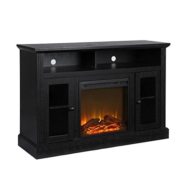 Ameriwood Home Electric Fireplaces Ameriwood Home Chicago 50" Black Freestanding Electric Fireplace - TV Stand