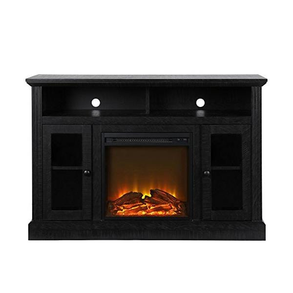 Ameriwood Home Electric Fireplaces Ameriwood Home Chicago 50" Black Freestanding Electric Fireplace - TV Stand