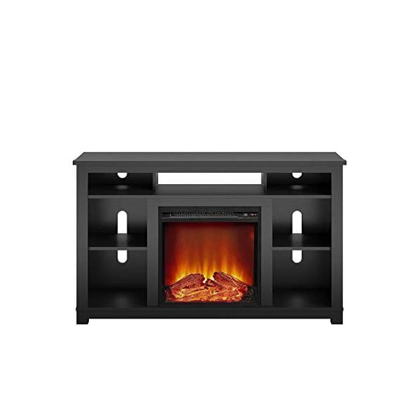 Ameriwood Home Electric Fireplaces Ameriwood Home Edgewood 55" Black Freestanding Electric Fireplace - TV Stand