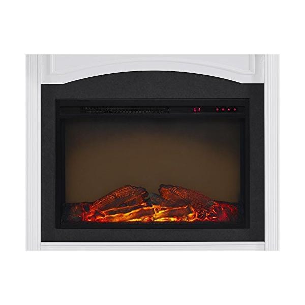 Ameriwood Home Electric Fireplaces Ameriwood Home Lamont 69" White Mantel Electric Freestanding Fireplace