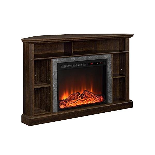 Ameriwood Home Electric Fireplaces Ameriwood Home Overland 50" Espresso Freestanding Electric Corner Fireplace