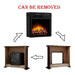 Antarctic Star Electric Fireplaces Antarctic Star 36'' Brown Freestanding  Electric Fireplace with Mantel & Remote Control