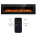 Antarctic Star Electric Fireplaces Antarctic Star 50" Black Wall Mounted Electric Fireplace with Multicolor Flame