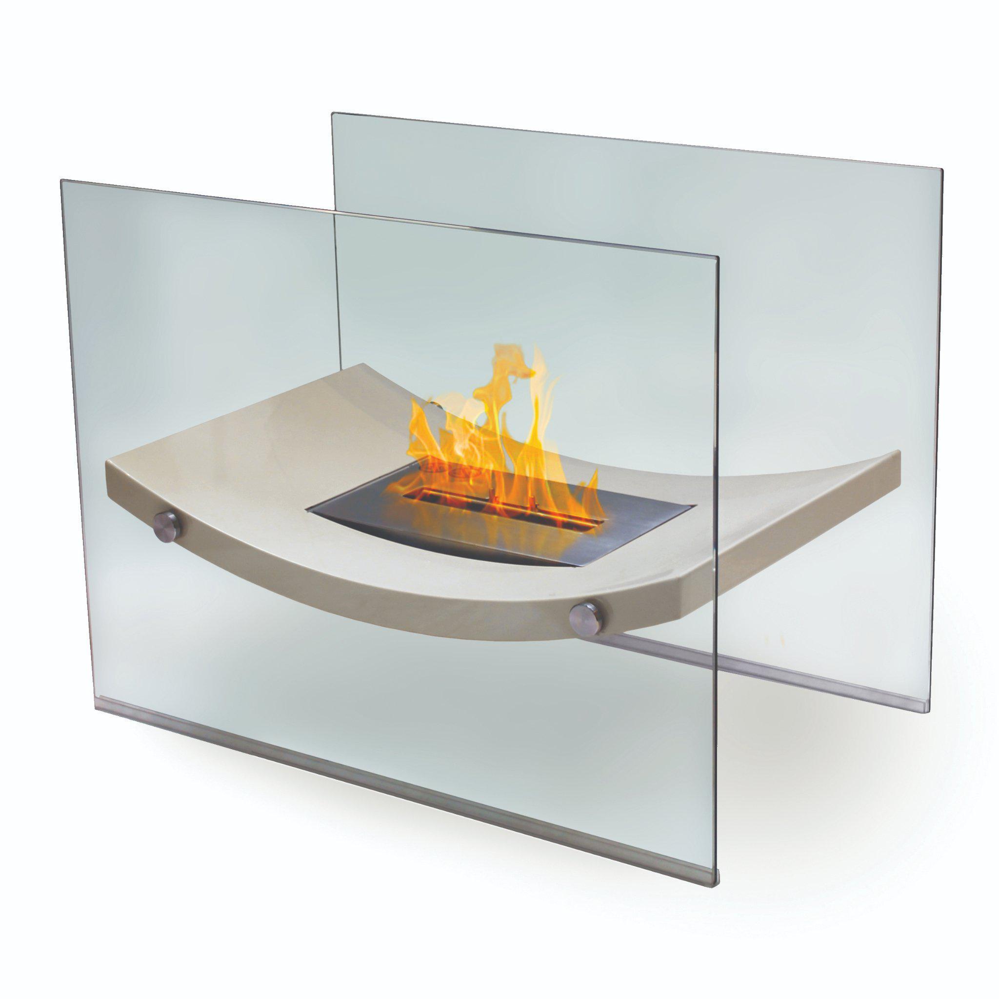 Anywhere Fireplace Ethanol Fireplaces Anywhere Fireplace Broadway 90209 23" Beige Freestanding Ethanol Fireplace