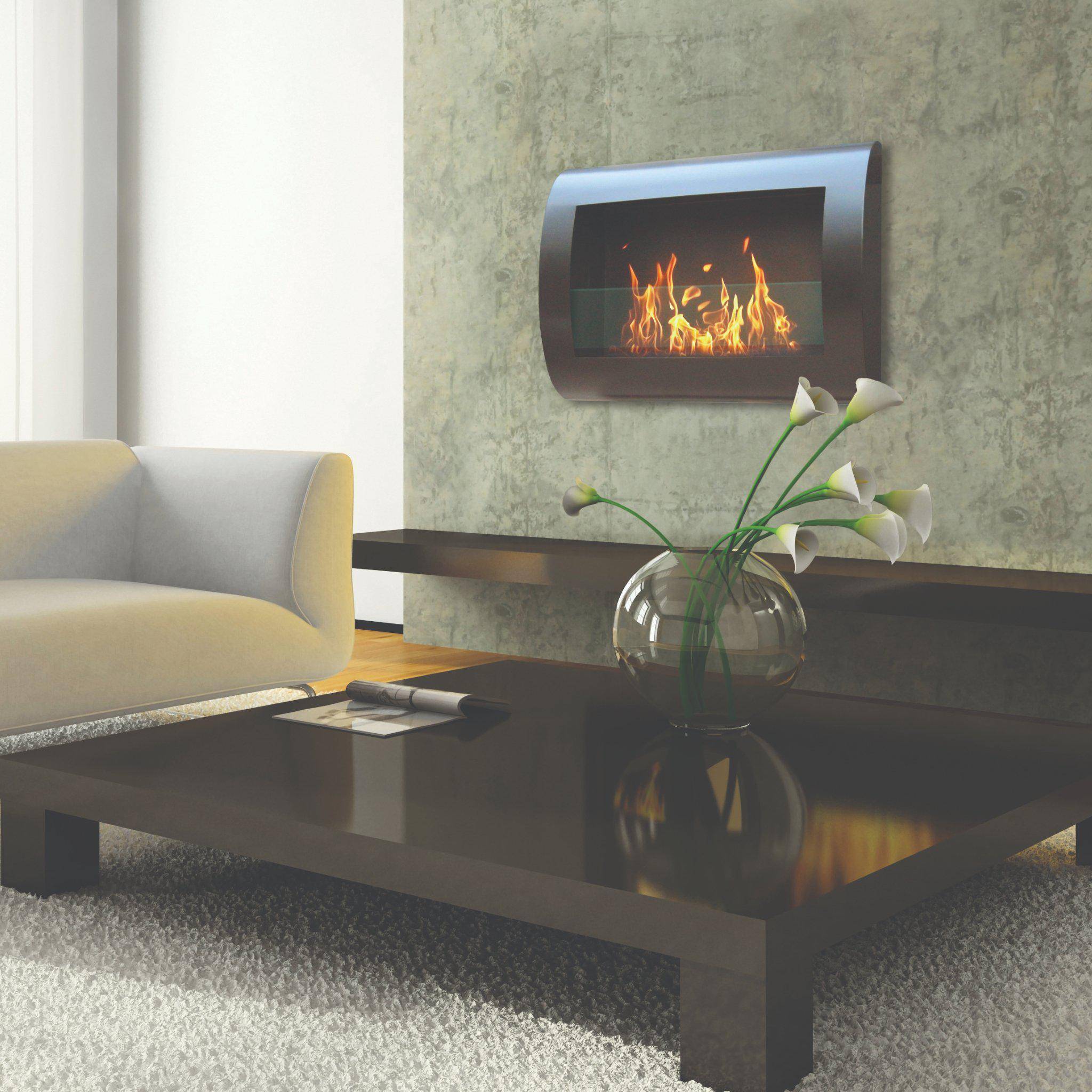 Anywhere Fireplace Ethanol Fireplaces Anywhere Fireplace Chelsea 90202 27" Black Wall Mounted Ethanol Fireplace