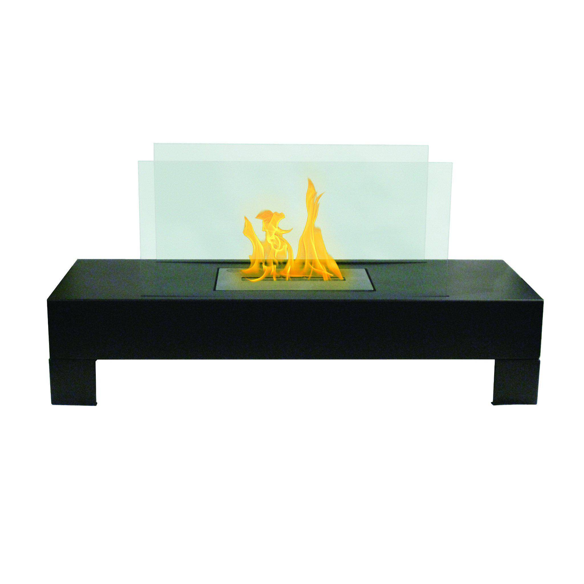 Anywhere Fireplace Ethanol Fireplaces Anywhere Fireplace Gramercy 90296 31" Black FreeStanding Ethanol Fireplace