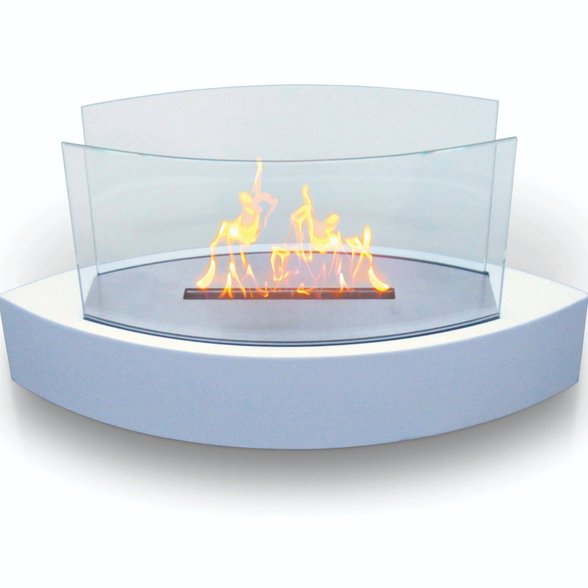 Anywhere Fireplace Ethanol Fireplaces Anywhere Fireplace Lexington 90204 20" Gloss White Tabletop Ethanol Fireplace