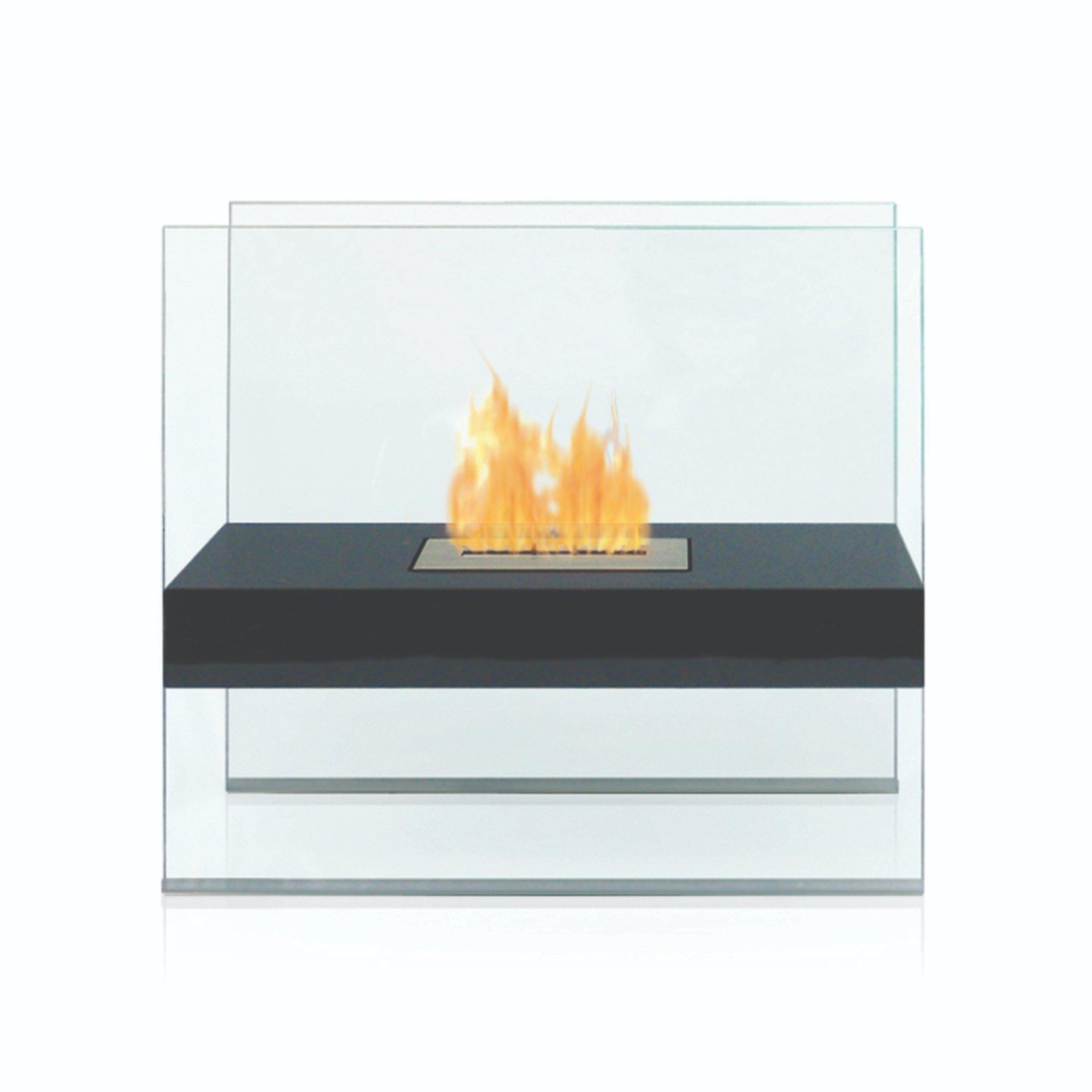 Anywhere Fireplace Ethanol Fireplaces Anywhere Fireplace Madison 90206 28" Black Freestanding Ethanol Fireplace