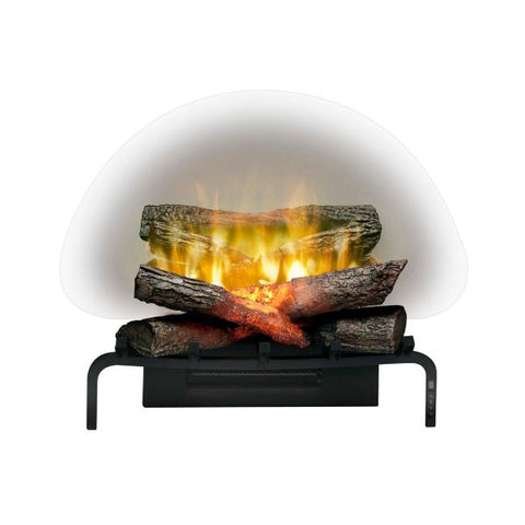 Image of Dimplex Revillusion® 20" Black Electric Plug-In with Log Set-Modern Ethanol Fireplaces