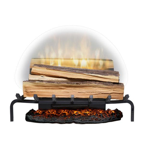 Dimplex Revillusion® 25" Black Electric Plug-In with Fresh Cut Log Set-Modern Ethanol Fireplaces