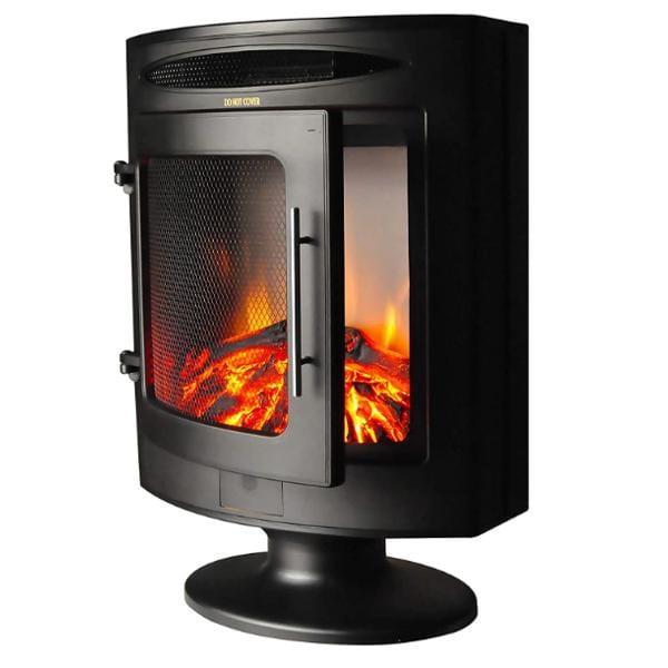 CAMBRIDGE Electric Fireplaces Cambridge 28" Black 1500W Freestanding Electric Fireplace with Log Display