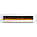CAMBRIDGE Electric Fireplaces Cambridge 78" White Wall-Mount Electric Fireplace with Multi-Color Flames and Crystal Rock Display