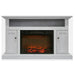 CAMBRIDGE Electric Fireplaces Cambridge Sorrento 47'' White Freestanding Electric Fireplace with Log Insert and Remote