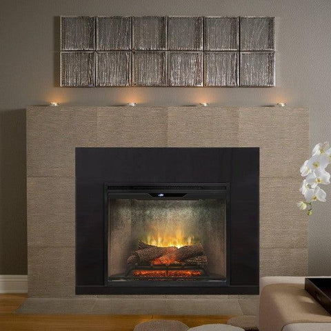 Image of Dimplex Revillusion® 30" Weathered Concrete Built-In Electric Fireplace-Modern Ethanol Fireplaces