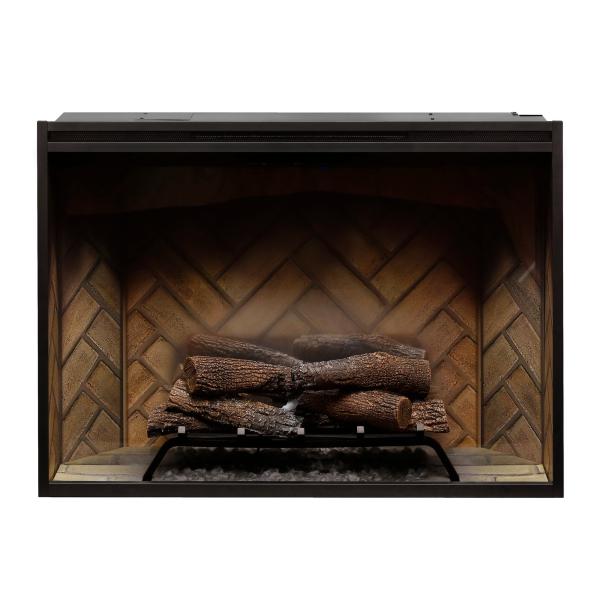 Dimplex Revillusion® 42" Herringbone Built-In Firebox with Log Set-Modern Ethanol Fireplaces