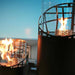 Decoflame Ethanol Fireplaces Decoflame Dubai Round Lounge 47" Black Freestanding Outdoor Ethanol Fireplace