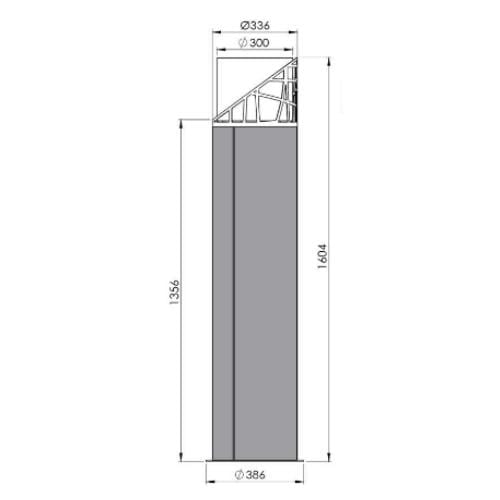 Decoflame Ethanol Fireplaces Decoflame Dubai Round Tower 63" Corten Freestanding Outdoor Ethanol Fireplace