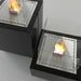 Decoflame Ethanol Fireplaces Decoflame Monaco Square Tower 16" Black Freestanding Outdoor Ethanol Fireplace