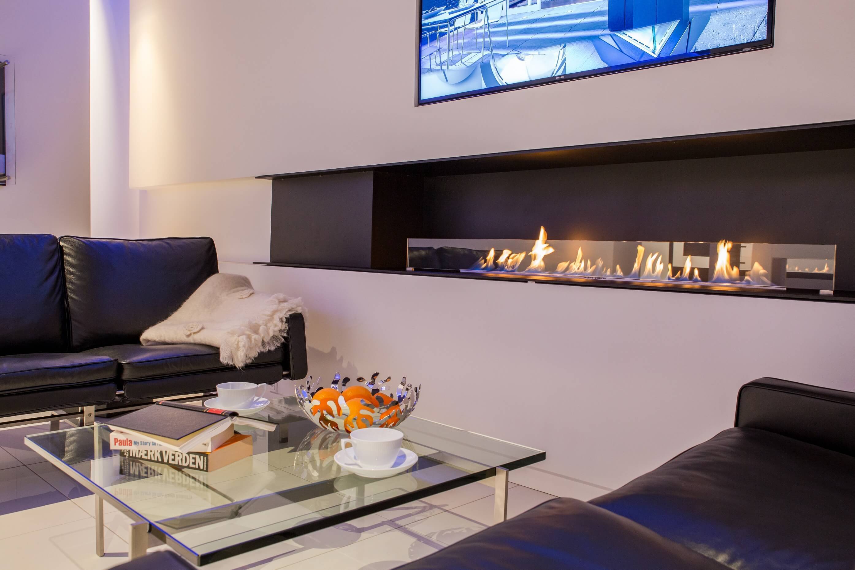 Decoflame Ethanol Fireplaces Decoflame Montreal Panorama 78" E-Ribbon Automatic Recessed Ethanol Fireplace