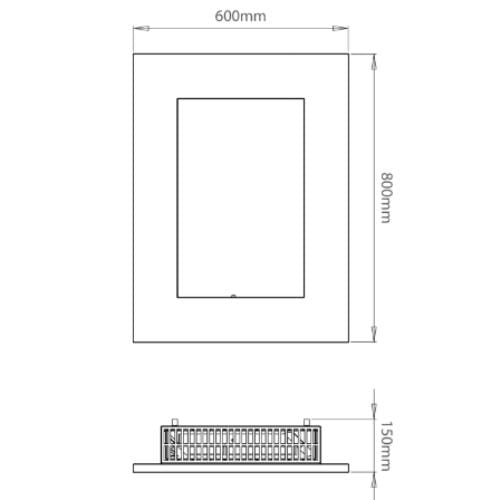 Decoflame Ethanol Fireplaces Decoflame New York Tower Wall Fireplace (Copper)