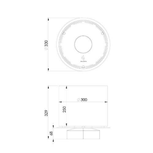 Decoflame Ethanol Fireplaces Decoflame Nice Built-In Burner Fireplace (Indoor / Outdoor)