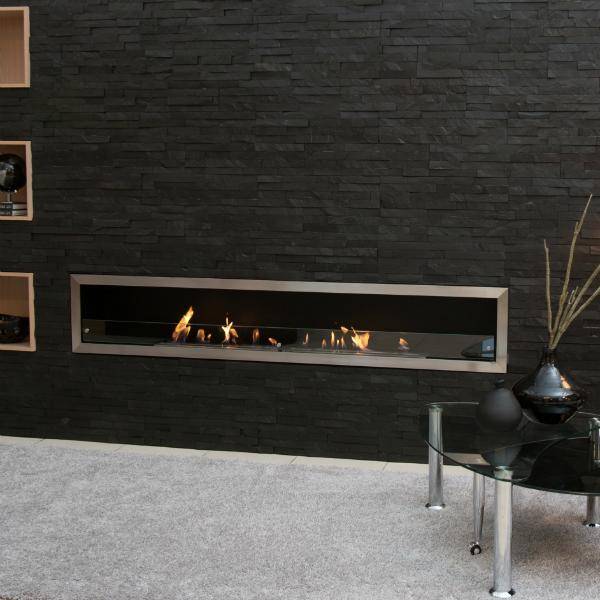 Decoflame Ethanol Fireplaces Decoflame Orlando 31" Black Manual Ethanol Fireplace Insert