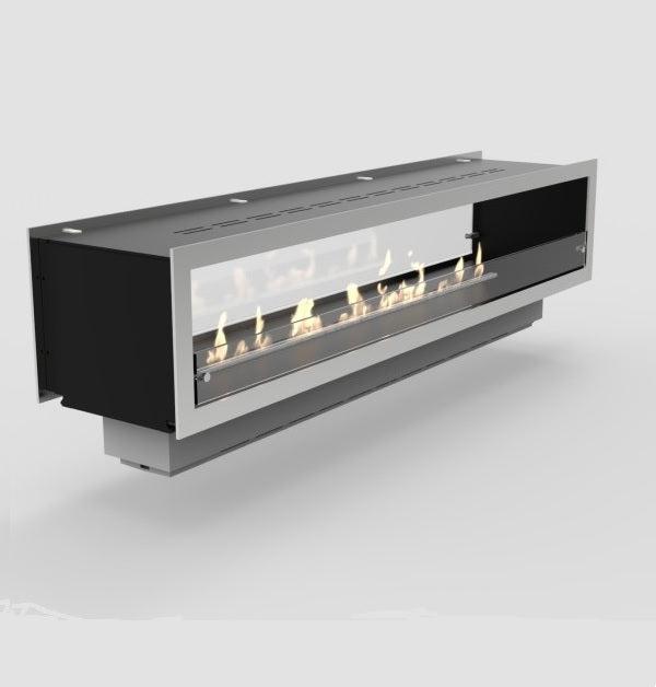 Decoflame Orlando 47" Black Automatic Two-Sided Ethanol Fireplace Insert-Modern Ethanol Fireplaces