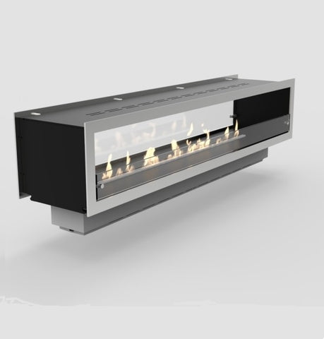 Decoflame Orlando 31" Black Automatic Two-Sided Ethanol Fireplace Insert-Modern Ethanol Fireplaces