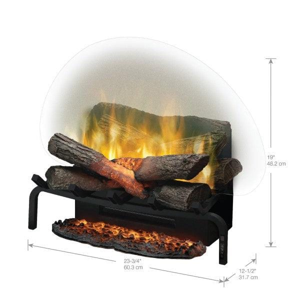 DIMPLEX Electric Fireplaces Dimplex Revillusion® 20" Black Electric Plug-In with Log Set