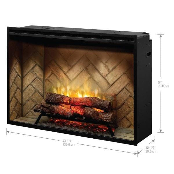 DIMPLEX Electric Fireplaces Dimplex Revillusion® 30" Herringbone Built-In Firebox with Log Set