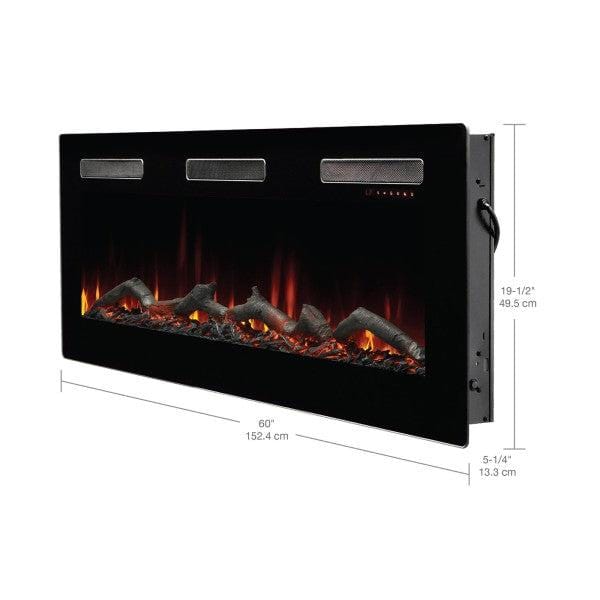 DIMPLEX Electric Fireplaces Dimplex Sierra 60" Black Wall/Built-In Linear Electric Fireplace