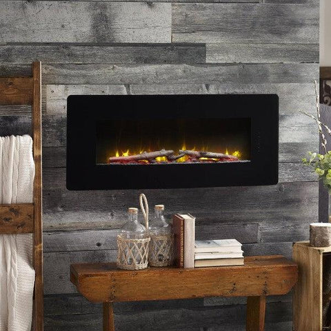 Image of Dimplex Winslow 42" Black Wall Mounted Linear Electric Fireplace-Modern Ethanol Fireplaces