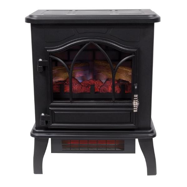 Duraflame Electric Fireplaces Duraflame DFI-470-04 17" Black Infrared Quartz Electric Fireplace Stove