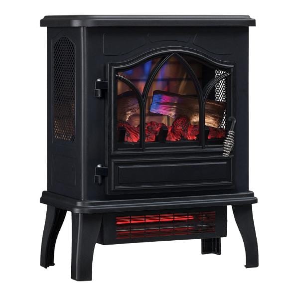 Duraflame Electric Fireplaces Duraflame DFI-470-04 17" Black Infrared Quartz Electric Fireplace Stove