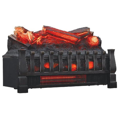 Duraflame Electric Fireplaces Duraflame DFI030ARU 25" Black Infrared Quartz Set Heater with Ember Bed and Logs