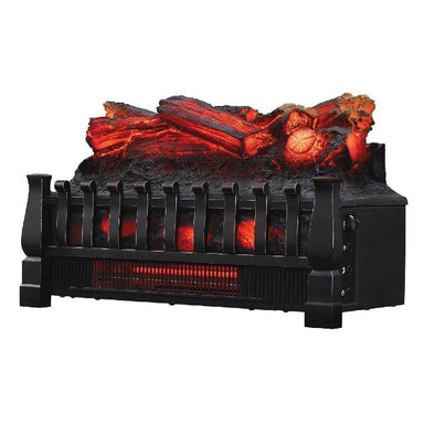 Duraflame Electric Fireplaces Duraflame DFI030ARU 25" Black Infrared Quartz Set Heater with Ember Bed and Logs