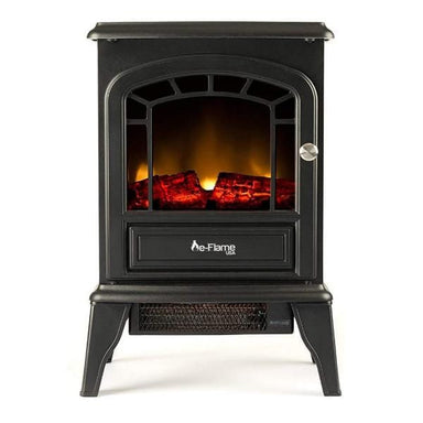 e-Flame USA Electric Fireplaces e-Flame USA Aspen 22" Matte Black Freestanding Electric Fireplace Stove