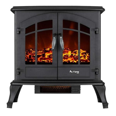 e-Flame USA Electric Fireplaces e-Flame USA Jasper 23" Matte Black Freestanding Electric Fireplace Stove Heater