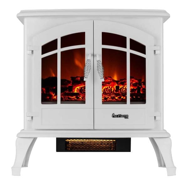 e-Flame USA Electric Fireplaces e-Flame USA Jasper 23" White Freestanding Electric Fireplace Stove Heater