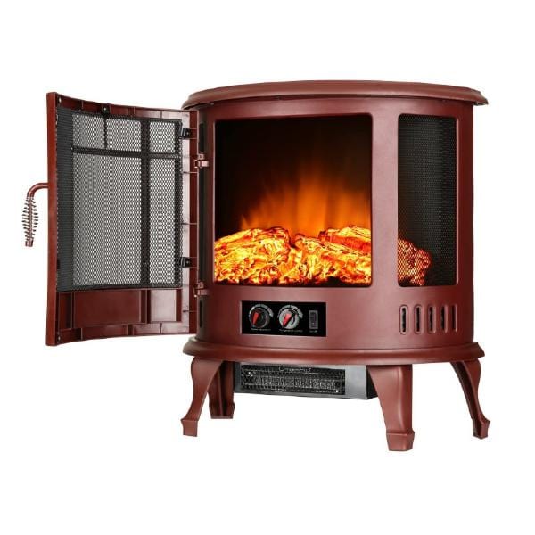 e-Flame USA Electric Fireplaces e-Flame USA Regal 18" Rustic Red Freestanding Electric Fireplace Stove