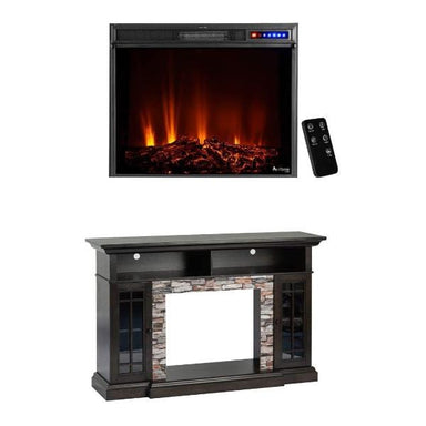 e-Flame USA Electric Fireplaces e-Flame USA Whistler 29" Dark Oak LED Electric Fireplace Insert with Remote